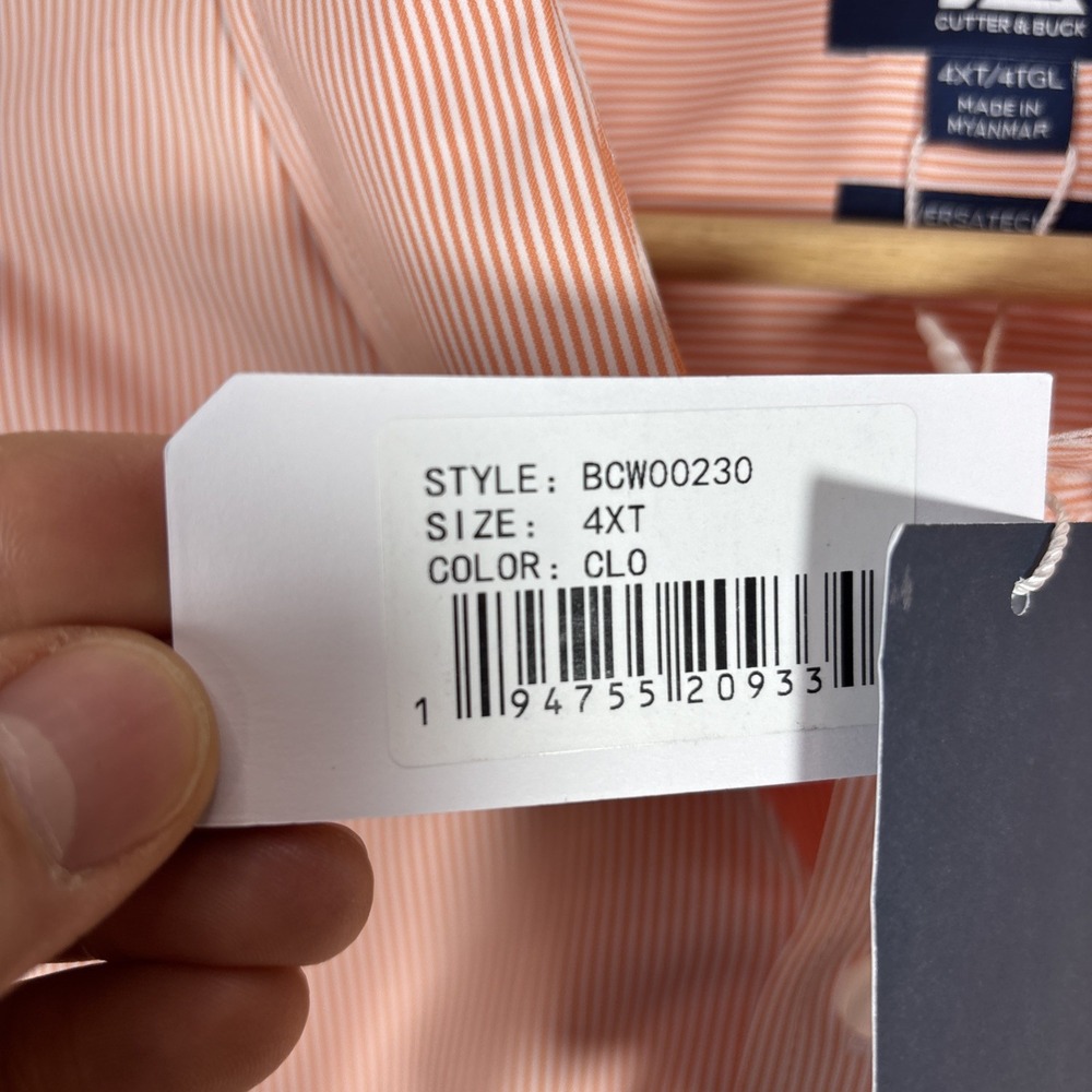 (Lot of 2) Cutter & Buck 4XT/TGL Mens Long Sleeve Collared Button Down Shirt NWT - Picture 6 of 11